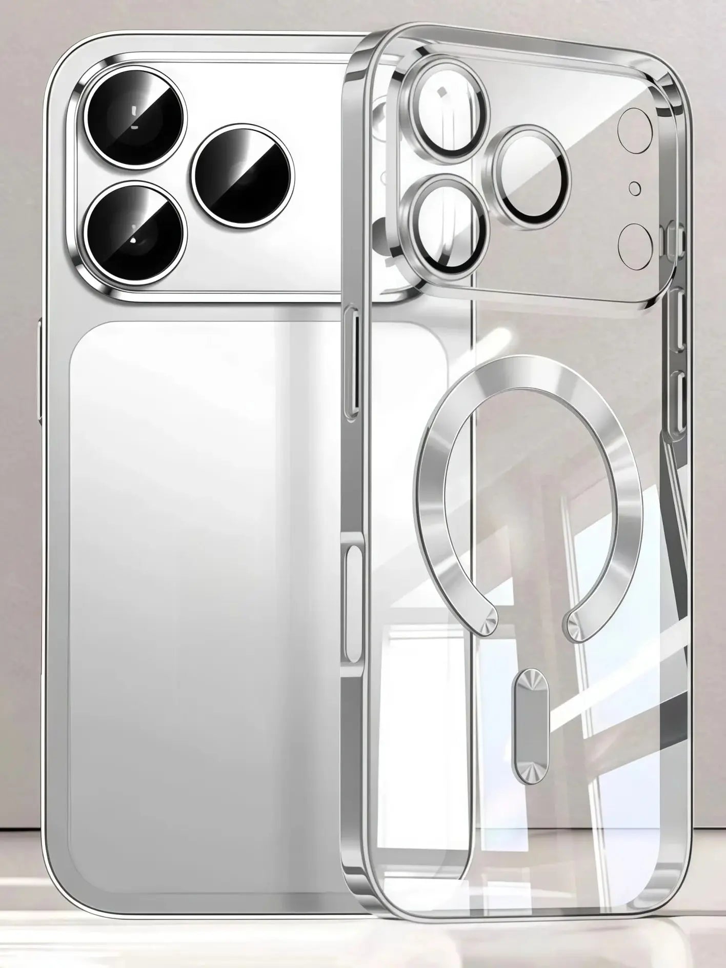 Soft TPU Clear Magnetic Case with Camera Protection For iPhone 17