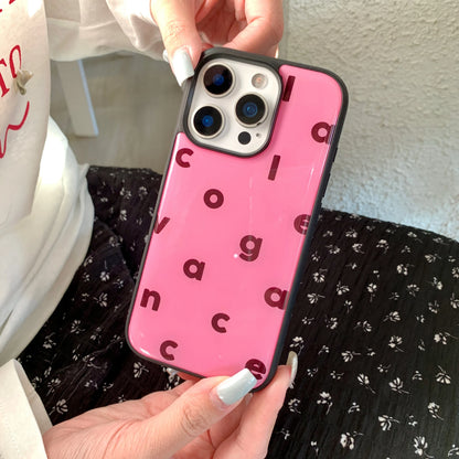 Pure Color Simplicity English Letters Shockproof Phone Case