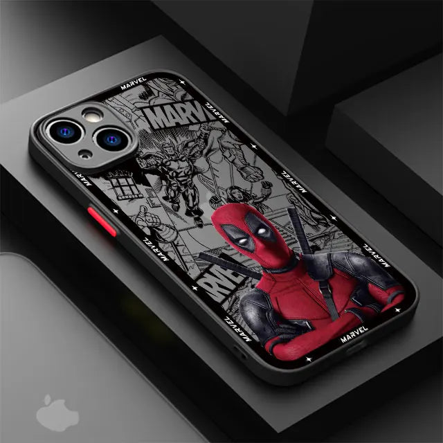 Marvel Deadpool Case For iPhone Matte Cover Luxury Clear Hard