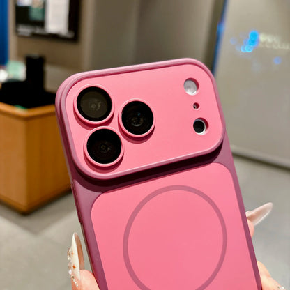 Shockproof Frosted Contrast Color Magnetic Case For iPhone