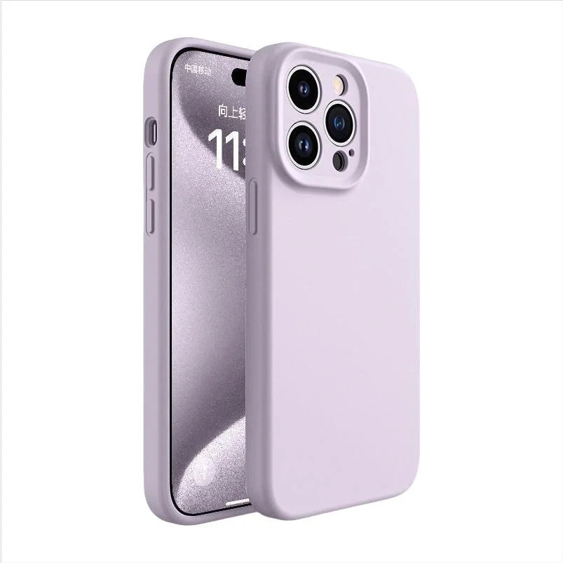 Liquid Silicone Phone Case For iPhone Cases For iPhone Camera Lens Protection Cover