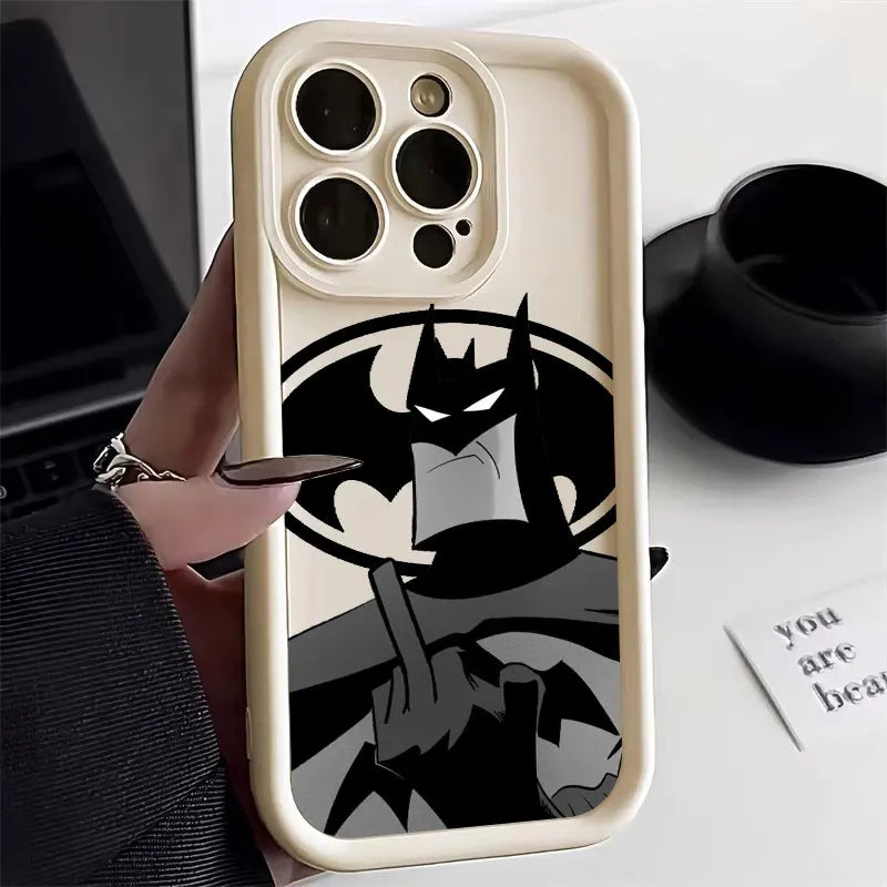Bat Supers Man Marvel Silicone Case For Apple iPhone