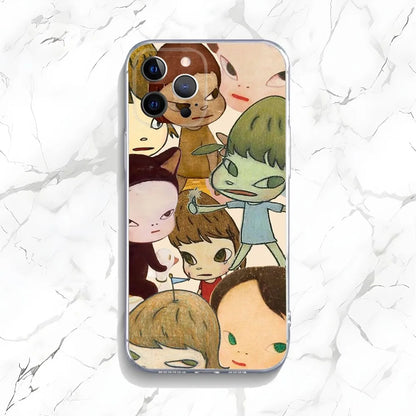 Yoshitomo Nara Art Phone Case For iPhone Transparent Silicone Soft