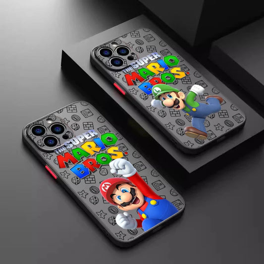 Super Marios Bros Cute Frosted Translucent Phone Case