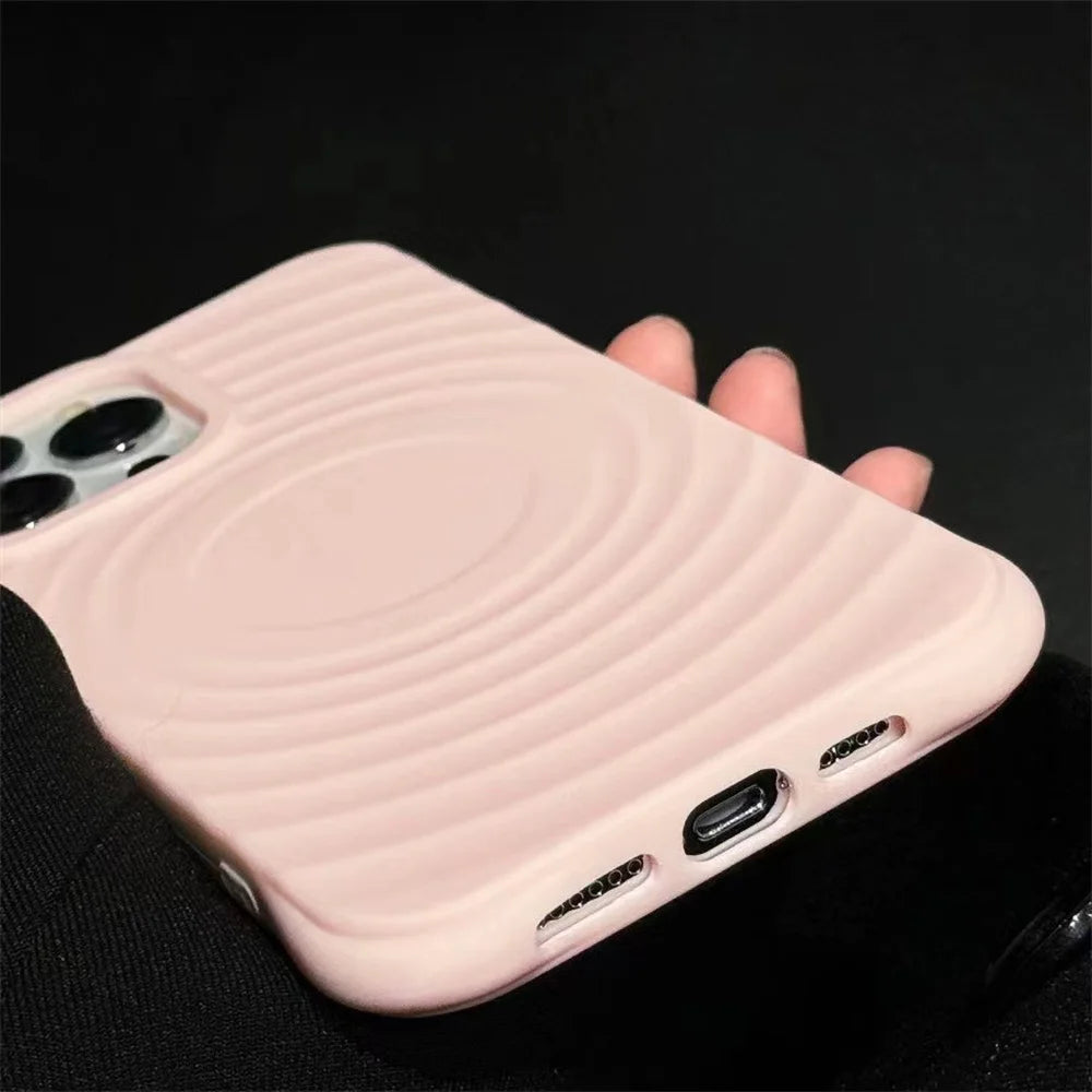 Magnetic Wireless Charging Phone Case For iPhone Case Silicone For Magsafe Protection Cover