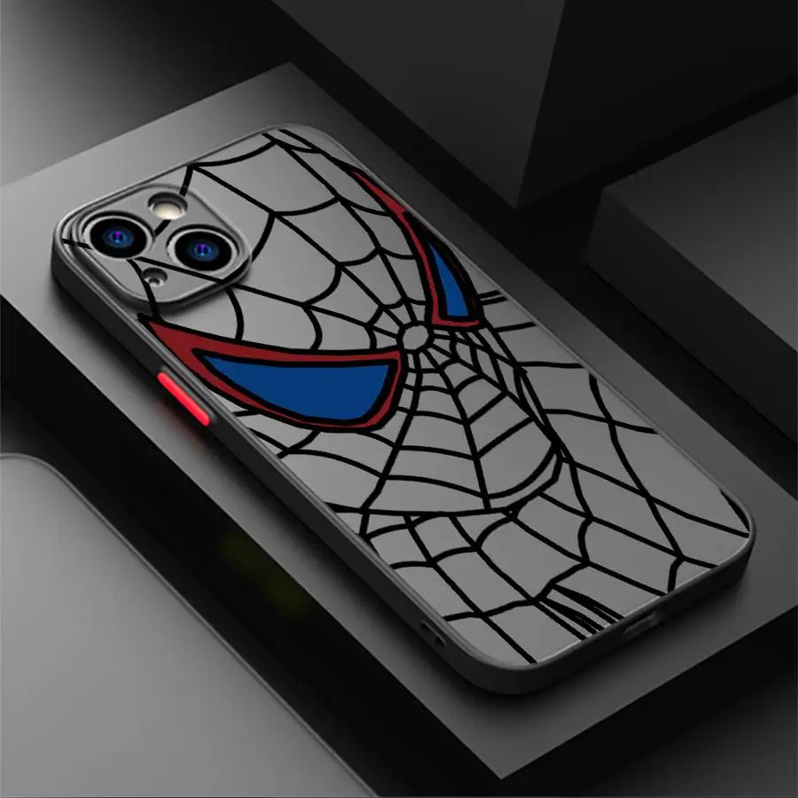 Marvel Iron Man Spiderman Back Phone Cover Case For iPhone