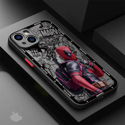 Marvel Deadpool Case For iPhone Matte Cover Luxury Clear Hard
