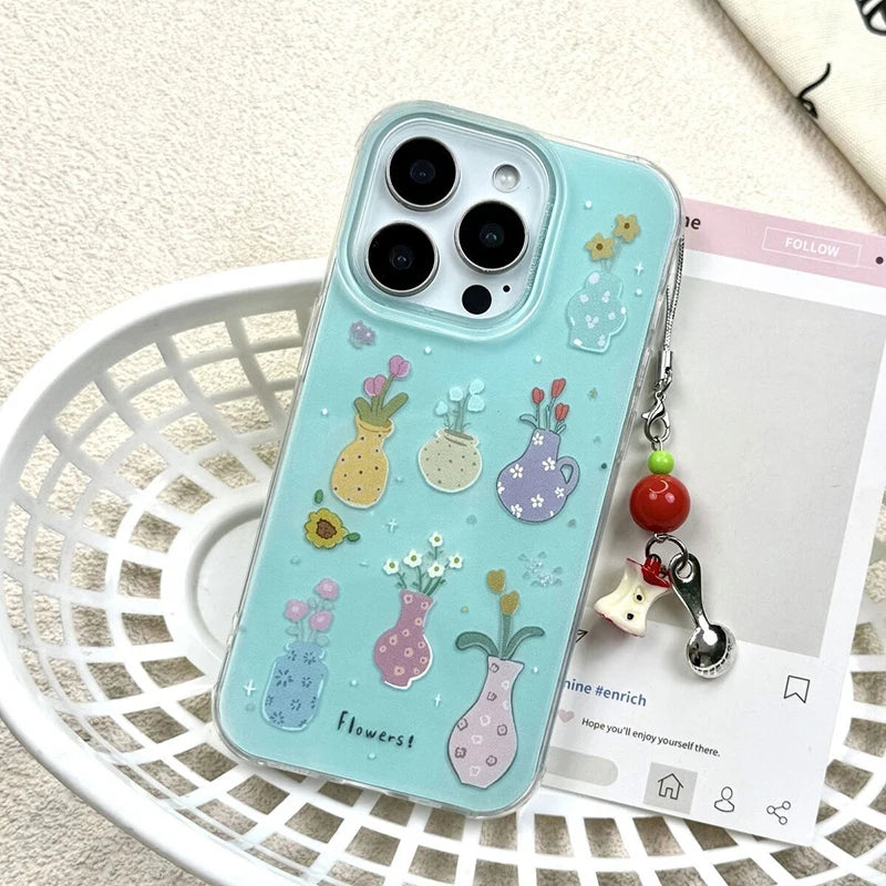 Romantic Flower Vase Bracelet Compatible Phone Case