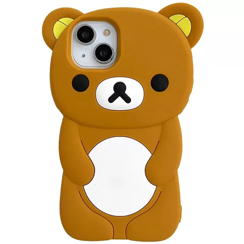 Cute Rilakkuma Bear Soft Silicone Cover Case For iPhone