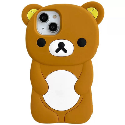Cute Rilakkuma Bear Soft Silicone Cover Case For iPhone