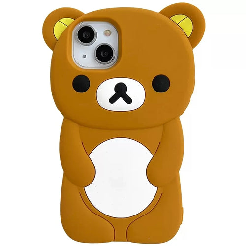 Cute Rilakkuma Bear Soft Silicone Cover Case For iPhone