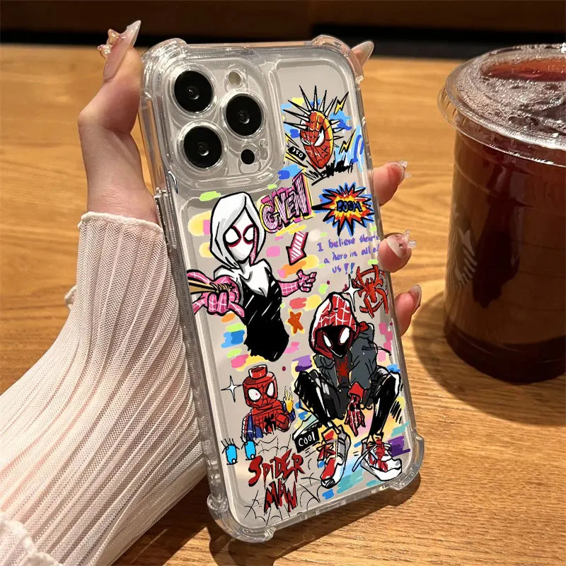 Marvel Spider Man Miles Morales Clear Case For iPhone