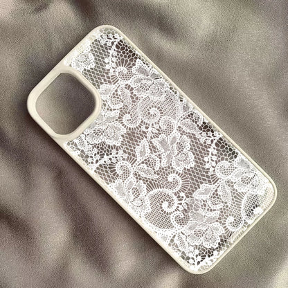 Vintage White Lace Floral Phone Case For iPhone