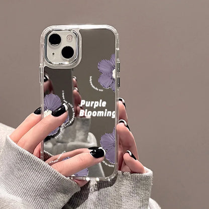 Cute Cherry Bow Mirror Phone Case For iPhone