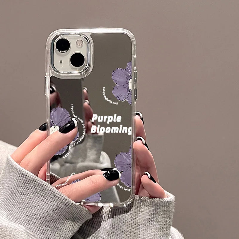 Cute Cherry Bow Mirror Phone Case For iPhone