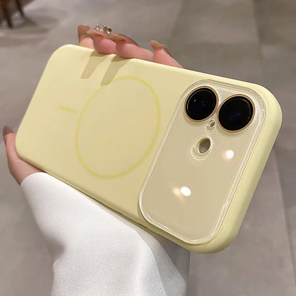 MagSafe Liquid Silicone iPhone Case With Crystal Lens Protection