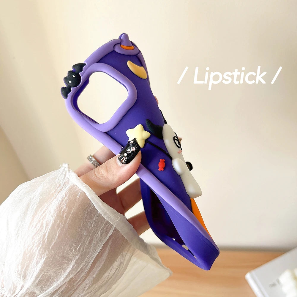 Halloween Pumpkin Ghost Soft Silicone Case Cover For iPhone