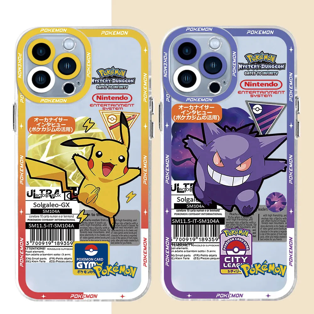 Anime Pokemon iPhone Case with Clear Protective Cover