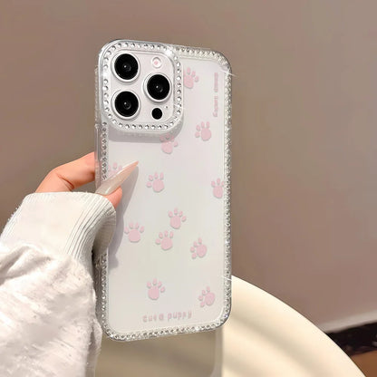 Bling Glitter Cute Cat Phone Case For iPhone