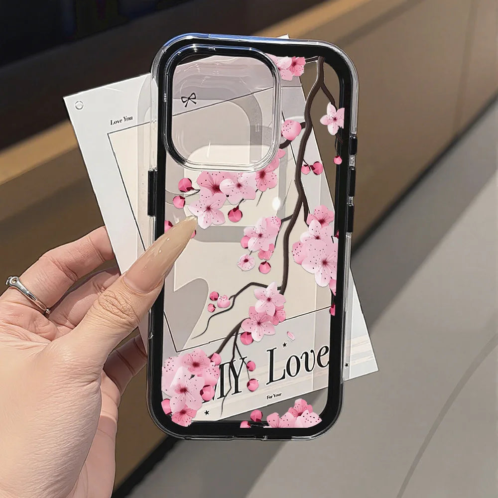 Cute Pink Flower Phone Case For iPhone