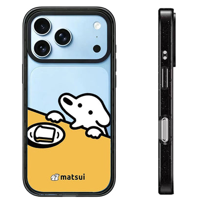 Cartoon Sailboat Companion Dog Impact Black Border Magnetic Phone Case Cover For iPhone