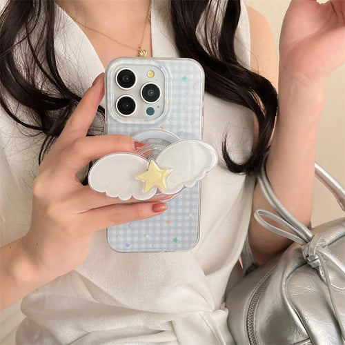 Fashion Plaid Pattern Magnetic Phone Case
