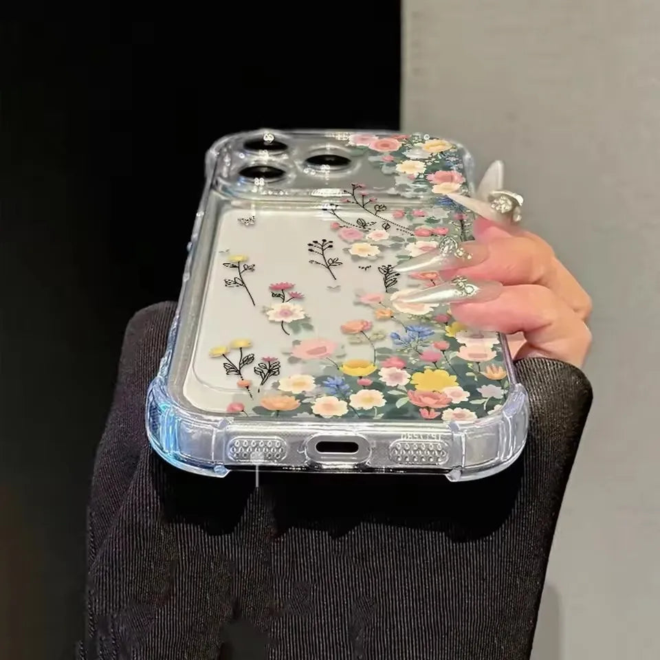 Hot Sale Colorful Flowers Phone Case For iPhone