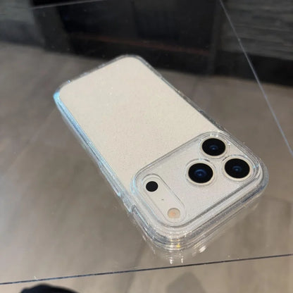 Bling Glitter Clear Shockproof iPhone Case With Lens Protection