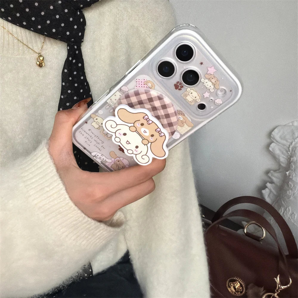 Kawaii Bunny Puppy Magnetic Phone Case For iPhone