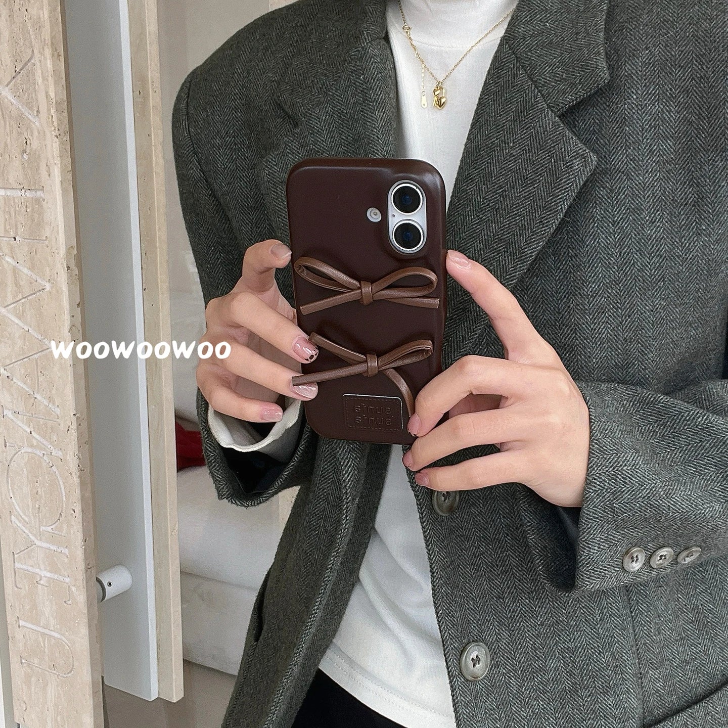 Luxury Bow Leather Case For iPhone