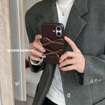Luxury Bow Leather Case For iPhone