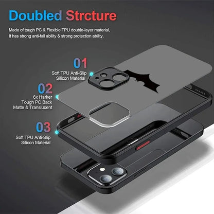 Marvel Cool Batman Spider Man Logo Matte Case For iPhone