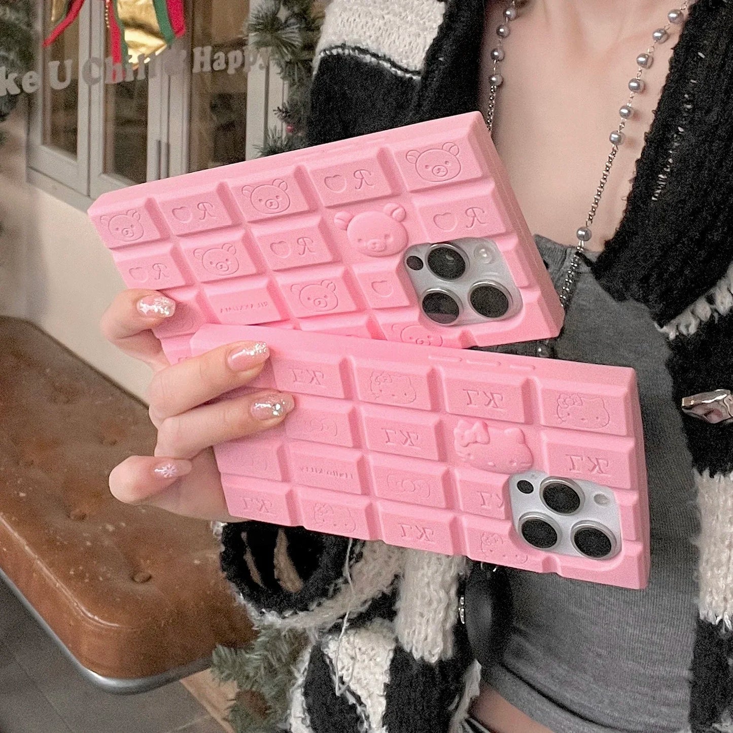 Cute Cartoon Chocolate Silicone Soft High Quality Phone Case