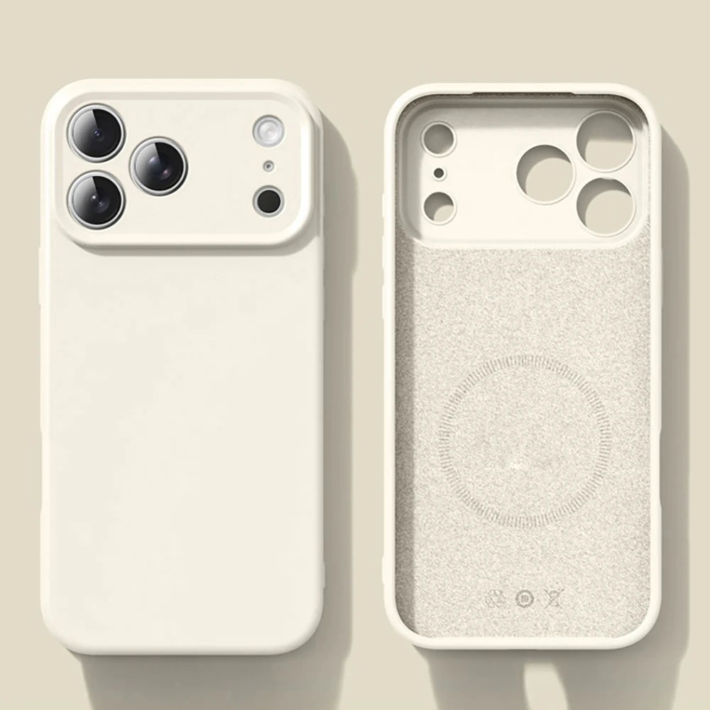 New Liquid Magnetic Silicone Phone Case For iPhone Magsafe Soft Bumper Cover