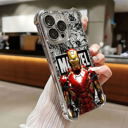 Luxury Marvel Spiderman Ironman Comic Case For iPhone