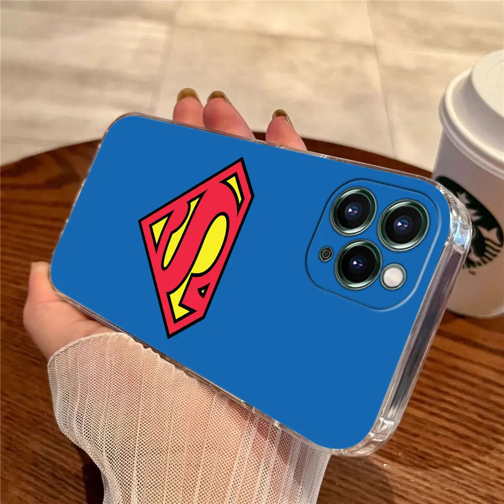 Marvel Supermans Hero Transparent Phone Case For iPhone