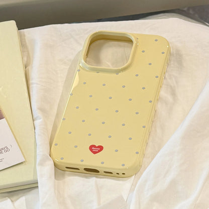 Korean Full Screen Candy Colors Polka Dot Soft Phone Case For iPhone
