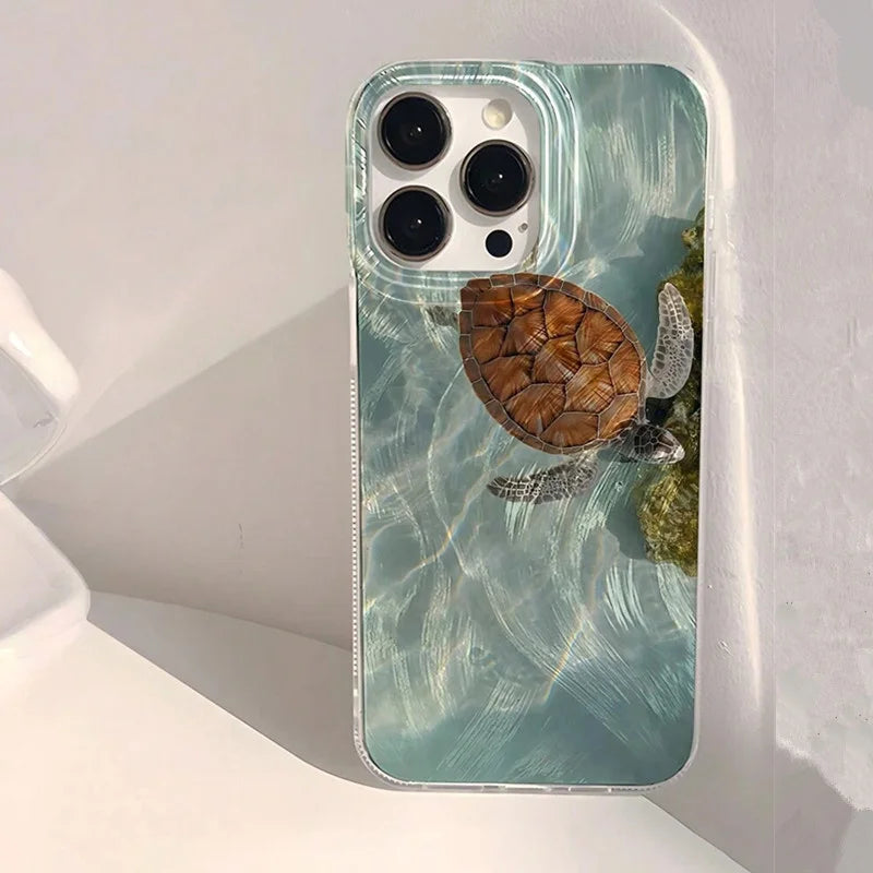 Summer Cool Turtle Pattern Phone Case For iPhone