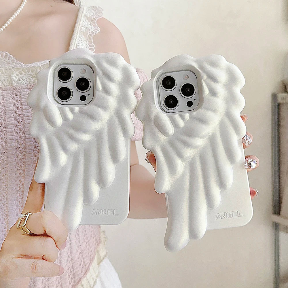 Angel Wings Shockproof Cover Cartoon Shatter Silicone Soft Case For iPhone