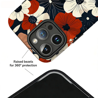 Flower For Magsafe Wireless Charge Phone Case For iPhone Double Layer Cover