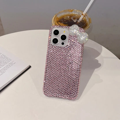 3D Glitter Bowknot Diamond Crystal Phone Case For iPhone Shockproof Bling Cover Case