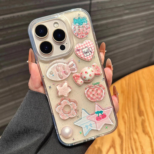 Pink Fish Glitter Transparent Phone Case