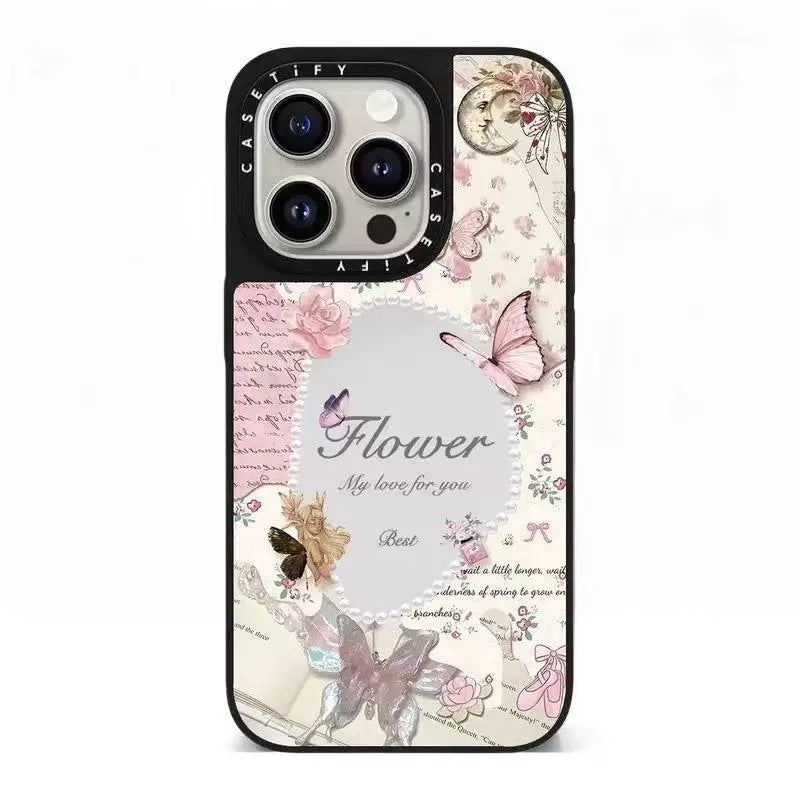 Romantic Butterfly Love Letter Mirror Phone Case