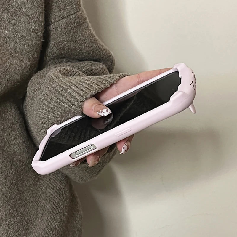 Cartoon Cute 3D Cat Soft Silicone Phone Case