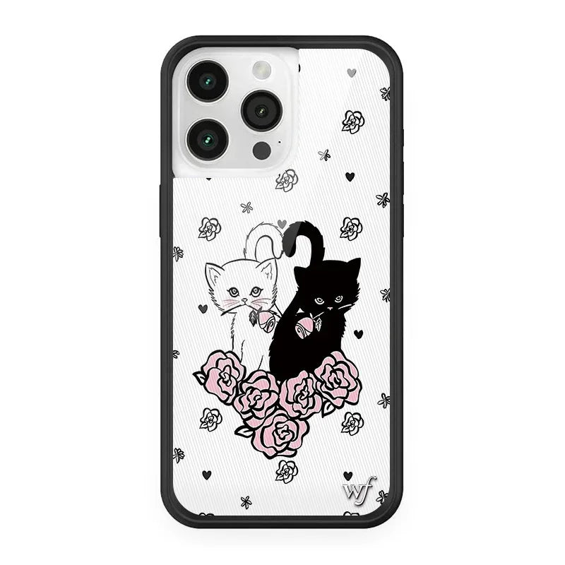 Fashion Wildflower Cartoon Swans Phone Case For iPhone