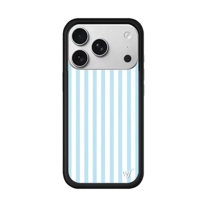 Wildflower Blue Pink White Stripes Phone Case For iPhone