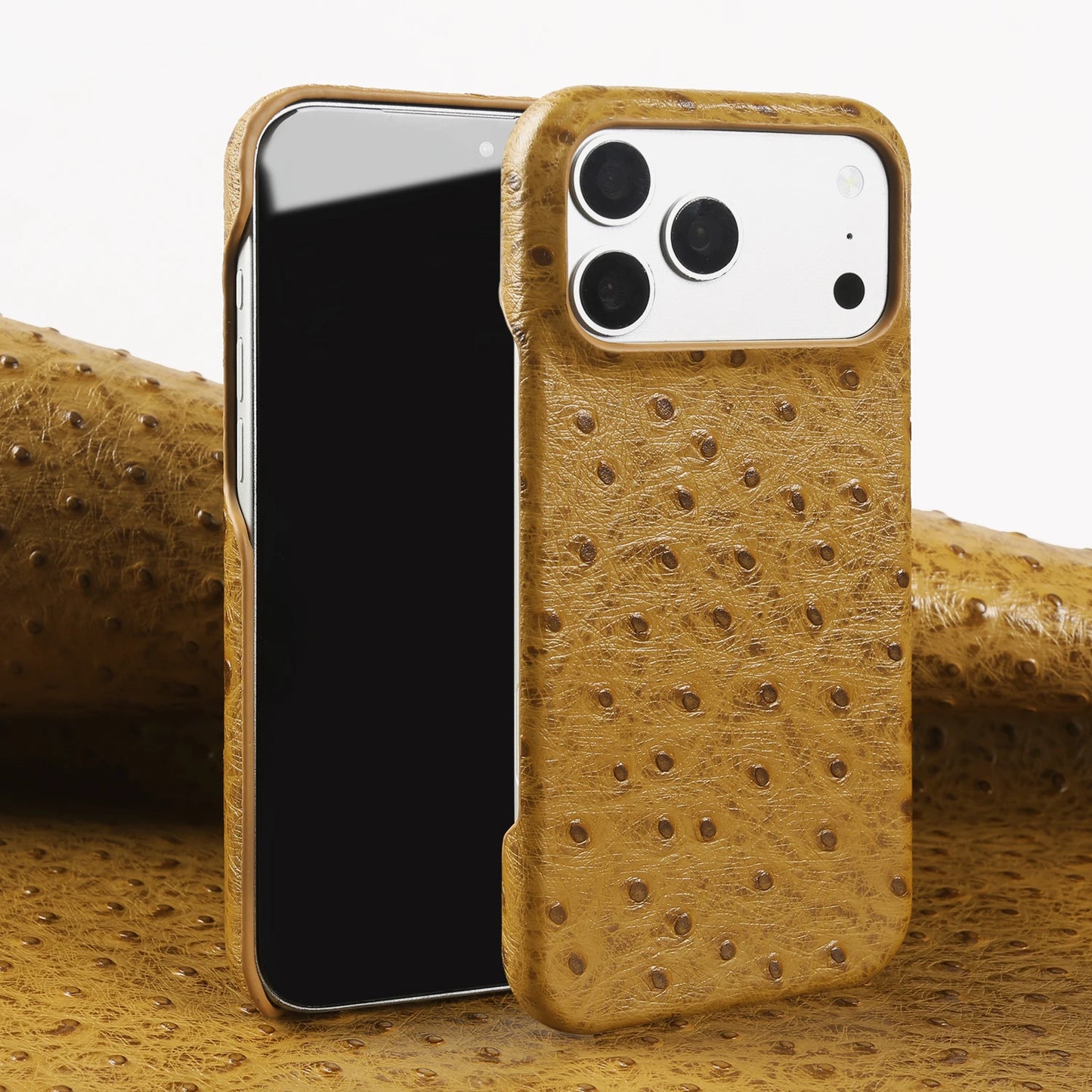 Ostrich Genuine Leather Case For iPhone