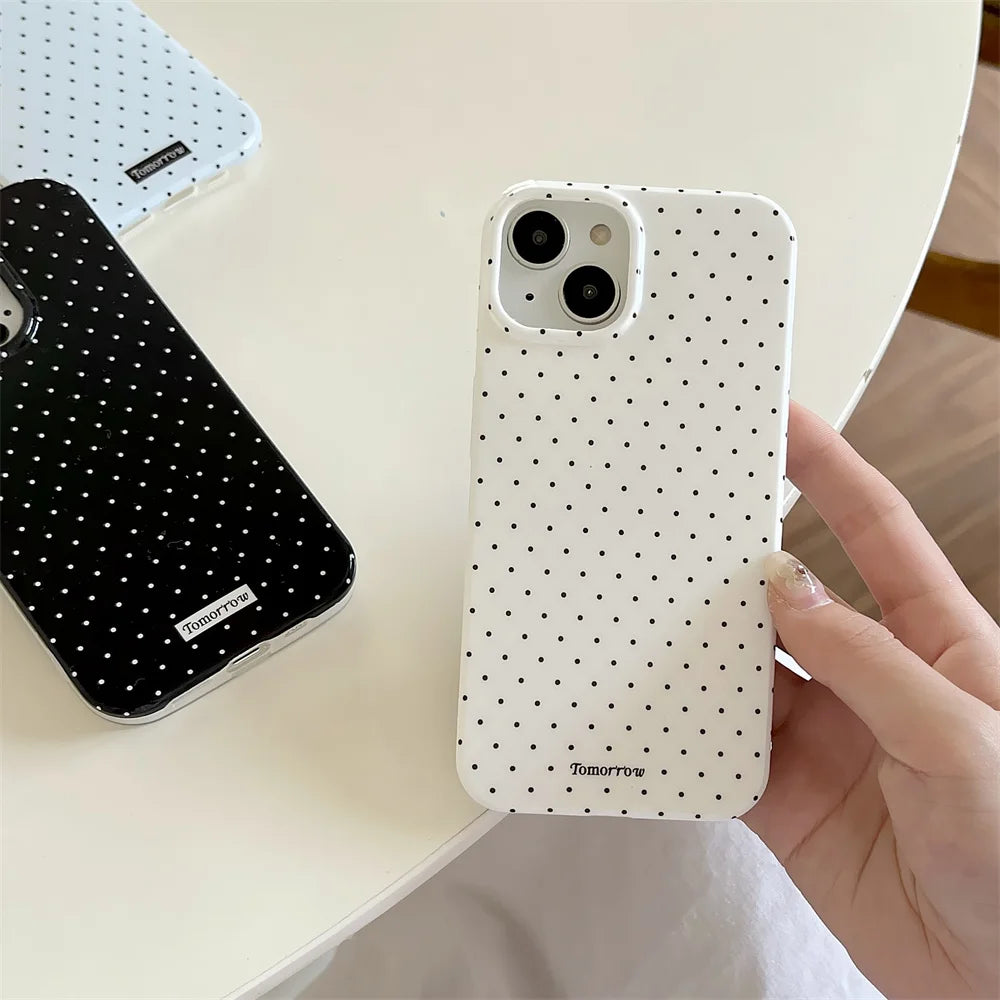 INS Polka Dot Small Fresh Mobile Phone Case For iPhone Shockproof Cover For iPhone