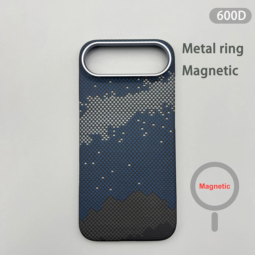 For iPhone Air Phone Case Kevlar Aramid Fiber Hard Shell Carbon