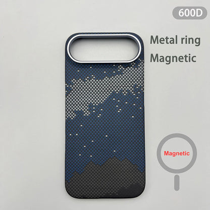 For iPhone Air Phone Case Kevlar Aramid Fiber Hard Shell Carbon